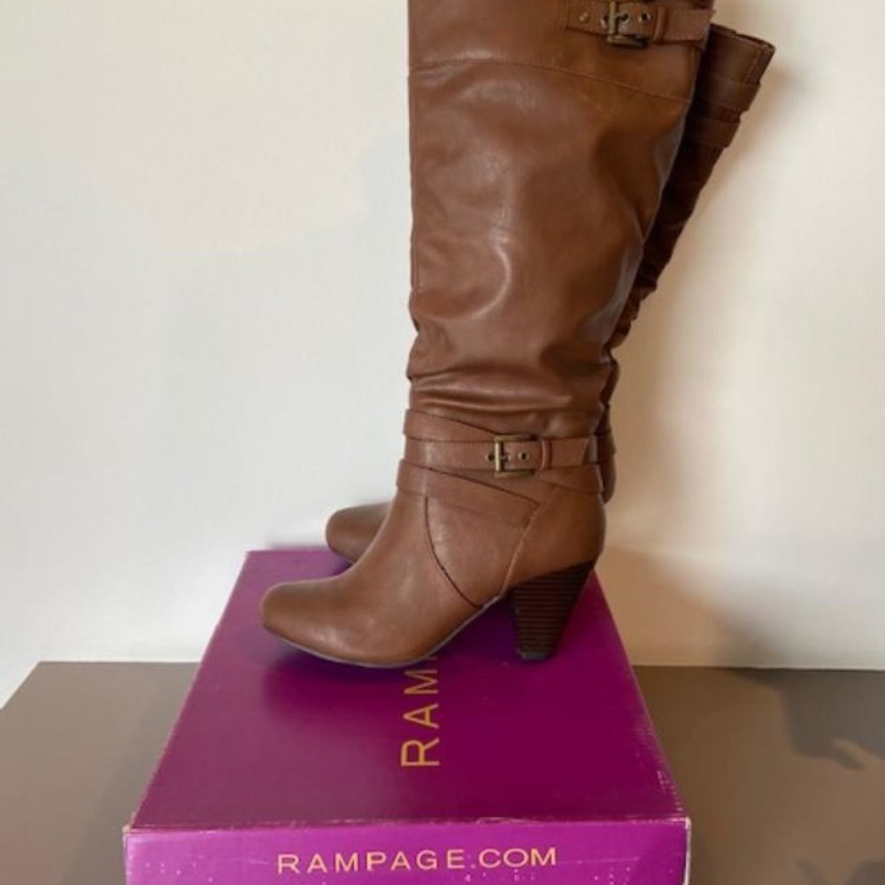 RAMPAGE "EDSEL" COGNAC BOOTS SZ.6